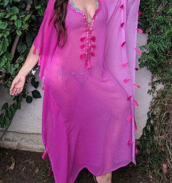 Moroccan Kaftan Style Beach Cover Up - Royal Vacation Maxi
