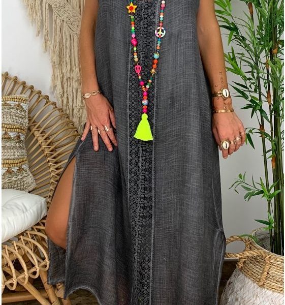 Stylish Moroccan Embroidered Kaftan Dress