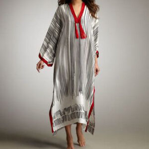 Bohemian Moroccan Kaftan Dress 015 with Intricate Embroidery