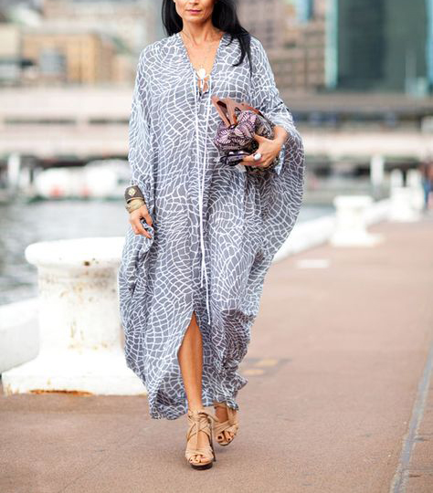 "Elegant Moroccan Beach Cover Up | Lightweight Silky Fabric"