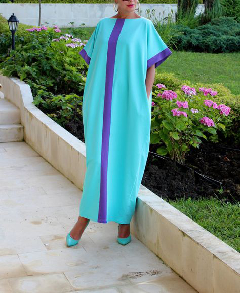 Bohemian Moroccan Embroidered Kaftan Dress | Chic & Stylish