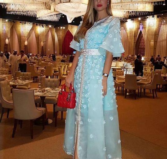 Moroccan-Inspired Embroidered Bohemian Kaftan Dress