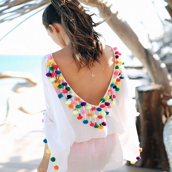 Maxi Moroccan Beach Cover Up | Elegant Vacation Essential