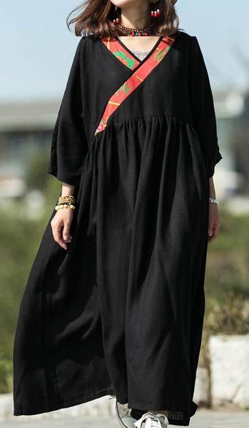 Moroccan-Inspired Embroidered Kaftan Dress 029