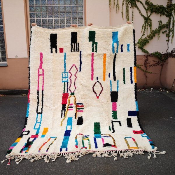 Handwoven Azilal Berber Tribal Wool Rug