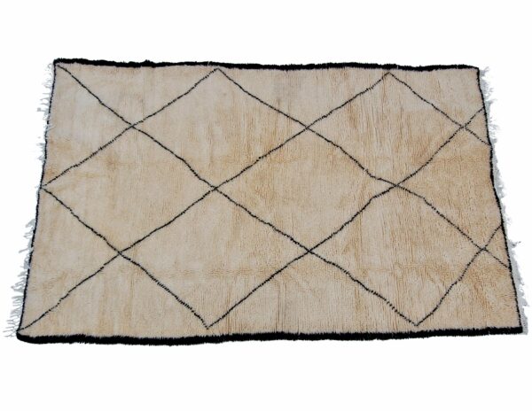 Vintage Diamond Pattern Beni Ourain Wool Rug