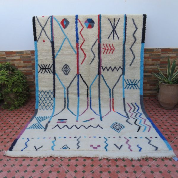 Luxurious Handwoven Moroccan Berber Rug - Exotic Azilal Tribal Artistry