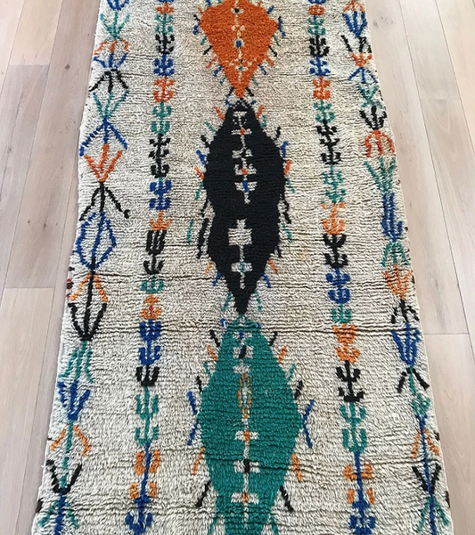Vintage Moroccan Tribal Handwoven Wool Berber Rug