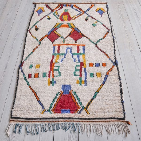 Authentic Berber Tribal Wool Rug - Handwoven Moroccan Treasure