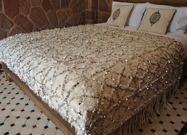 Luxurious Caramel Moroccan Wedding Blanket