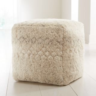 Moroccan Wool Carpet Pouf - Handcrafted Versatile Seating