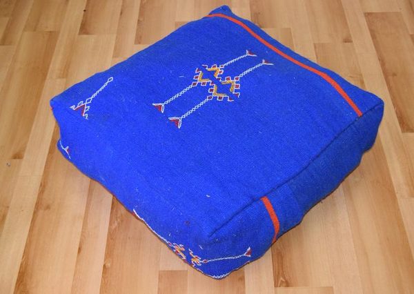 Moroccan Handmade Vintage Kilim Carpet Pouf