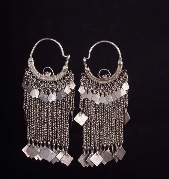 Tuareg Berber Geometric Earrings - Handmade Moroccan Statement Jewelry