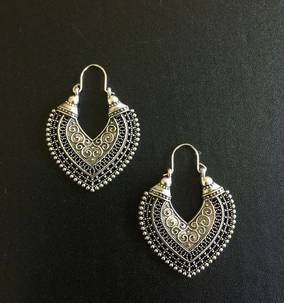 Moroccan Tuareg Berber Geometric Earrings for Ethnic Elegance