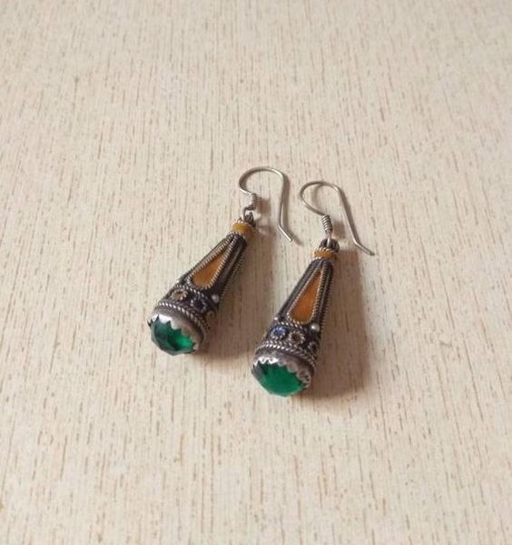 Moroccan Geometric Tuareg Berber Artisan Earrings