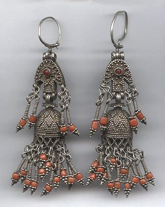 Moroccan Tuareg Berber Geometric Earrings - Handcrafted Statement Jewelry