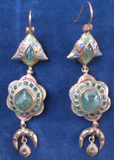 Moroccan Tuareg Berber Geometric Earrings | Handcrafted Cultural Jewelry