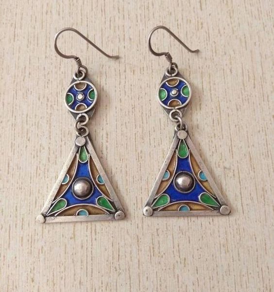 Handcrafted Moroccan Tuareg Berber Geometric Earrings