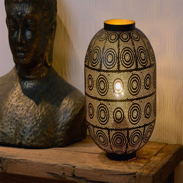 Moroccan Silver Metal Pendant Floor Lamp