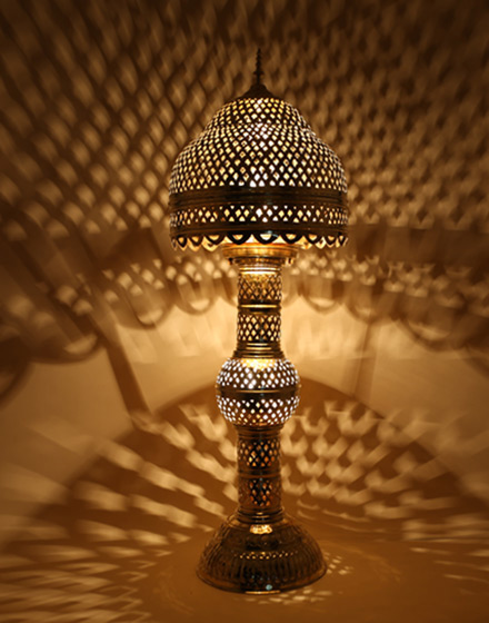 "Handcrafted Moroccan Floor Lamp in Silver Metal | Vintage Charm for Indoor & Outdoor Spaces"