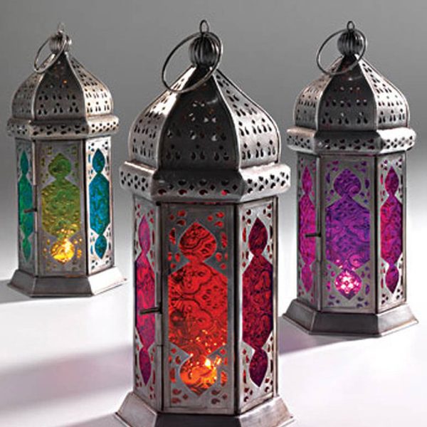 Moroccan Silver Metal Floor Lamp - Handcrafted Vintage Elegance