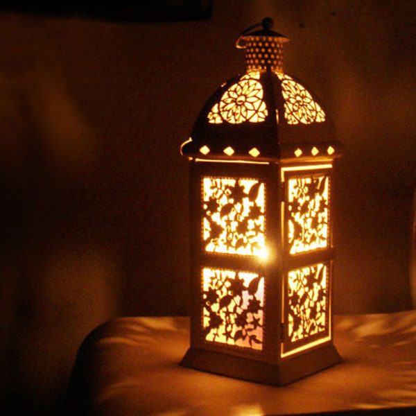 Moroccan Silver Metal Vintage Pendant Lamp