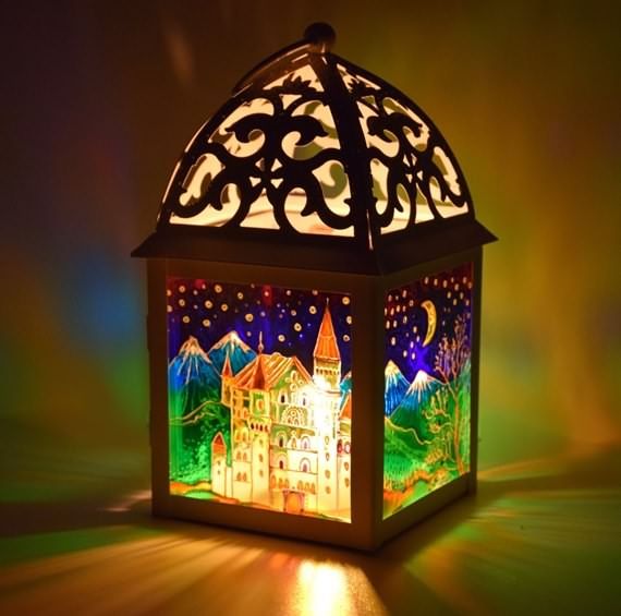 Moroccan Silver Metal Pendant Floor Lamp