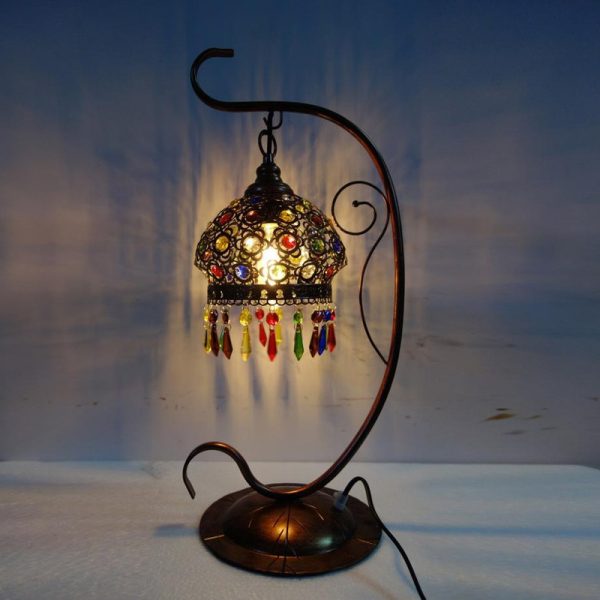 Moroccan Silver Metal Handcrafted Floor Lamp