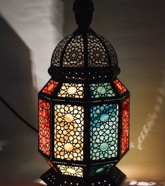 Moroccan Inspired Silver Metal Floor Lamp - Handmade, Versatile, Timeless Charm