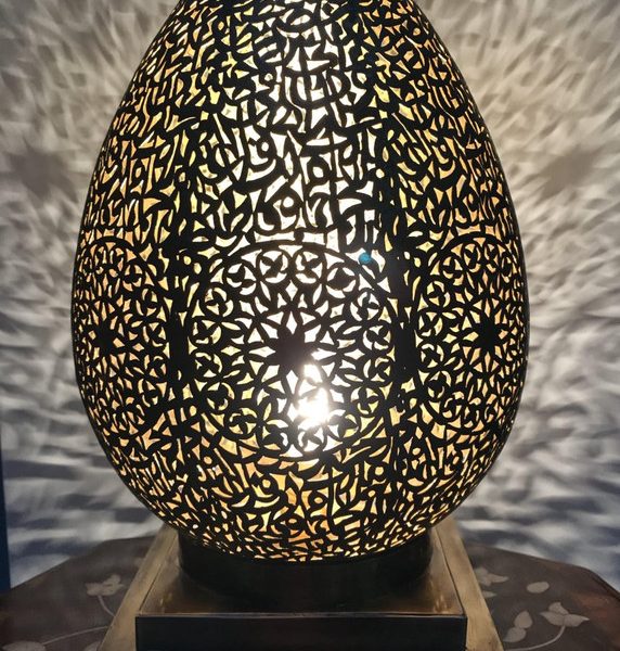 Moroccan Silver Metal Handmade Floor Lamp - Timeless Elegance