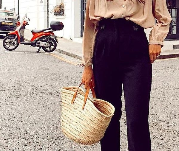 French Market Basket | Handwoven Eco-Friendly Berber Artisan Style