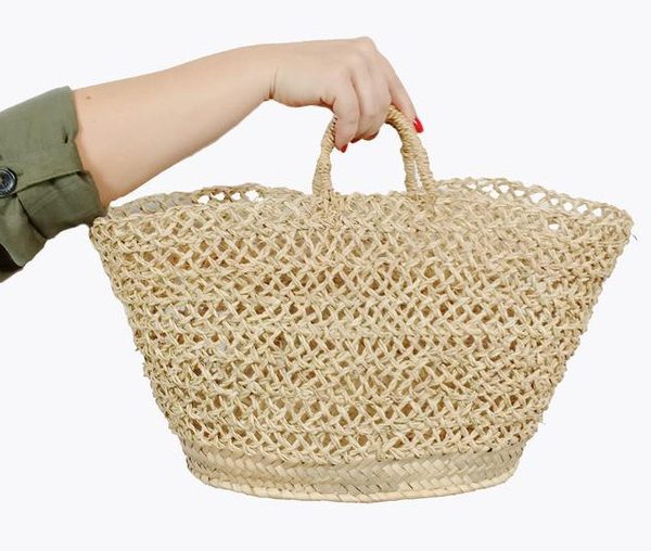 French Market Basket 138 - Handwoven by Moroccan Berber Women