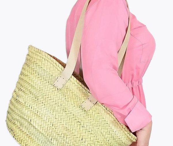French Market Basket - Handwoven Moroccan Eco-Friendly Sustainable Bag