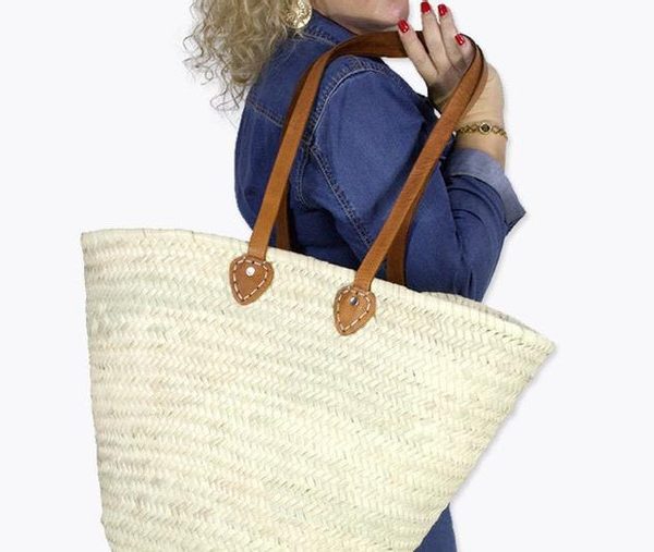 Eco-Chic French Market Basket | Handwoven Moroccan Artisans