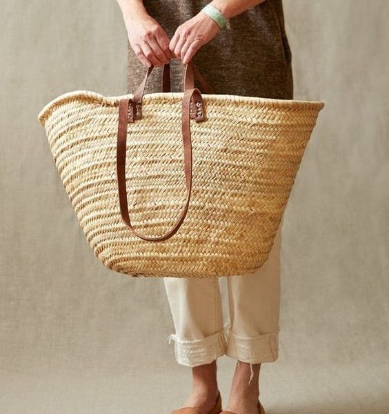 Handwoven French Market Basket | Eco-Friendly & Customizable