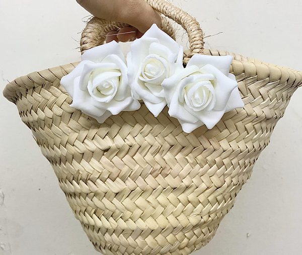 French Market Basket | Handwoven Eco-Friendly Moroccan Berber Art | Sustainable Chic Accessories
