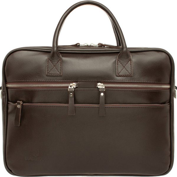 Luxurious Handmade Dark Brown Leather Laptop Bag by Skilled Artisans