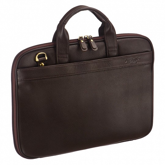 Brown Moroccan Leather Laptop Bag - Fez Crafted, Premium Quality.