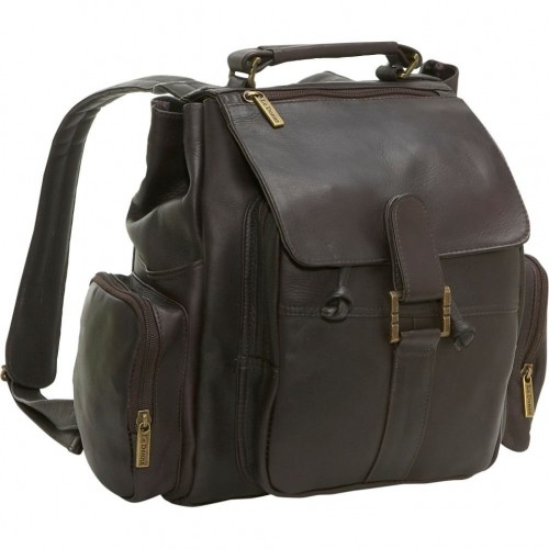 Dark Brown Moroccan Leather Backpack - Handmade with Premium Leather