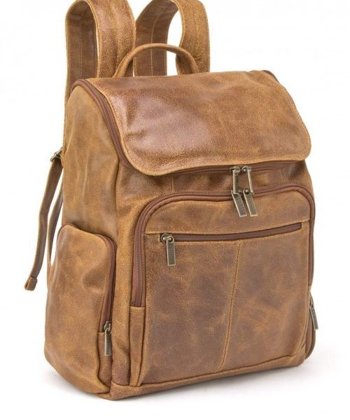Moroccan Brown Leather Backpack | Handcrafted Vintage Design