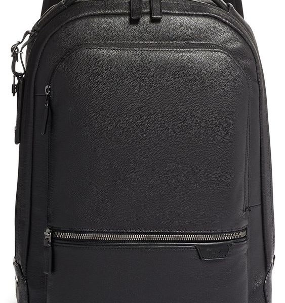 Luxury Black Leather Moroccan Backpack - Handcrafted & Stylish
