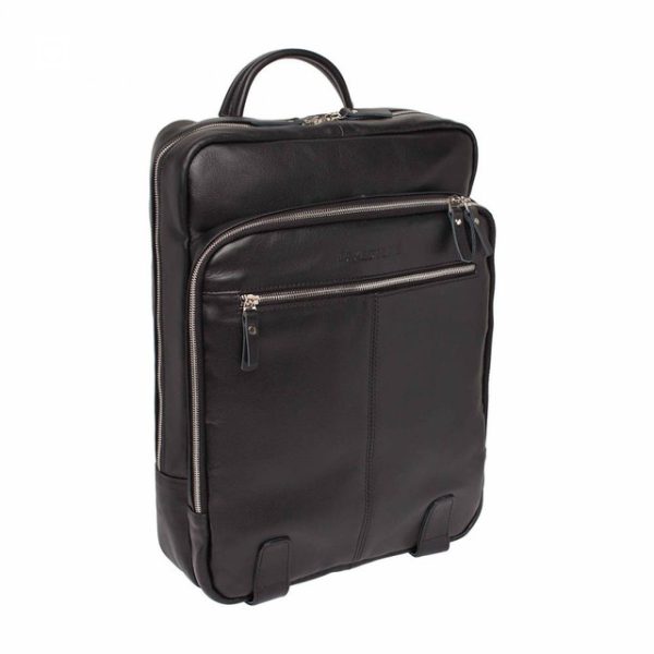 Premium Black Moroccan Leather Backpack - Handmade Vintage Style
