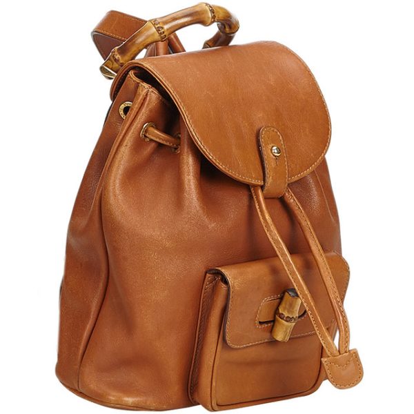 Genuine Moroccan Leather Backpack | Saddle Tan Elegance