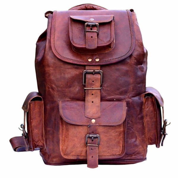 Luxury Moroccan Leather Backpack | Handmade 007 Backpack