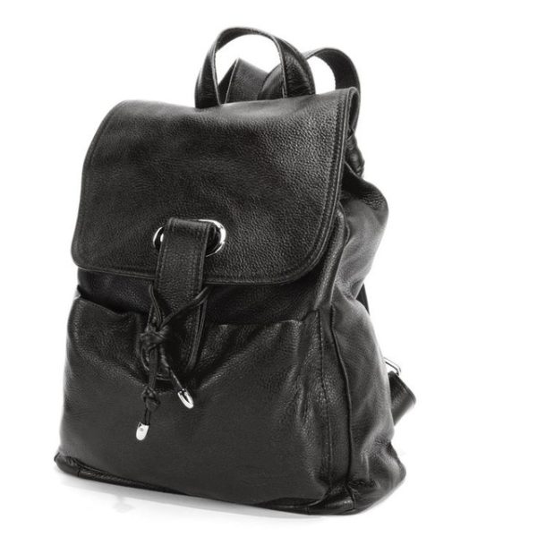 Dark Grey Handcrafted Moroccan Leather Backpack by Fez Tannery