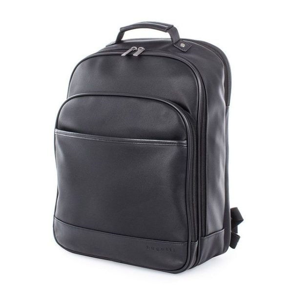 Black Moroccan Leather Backpack with Multiple Pockets