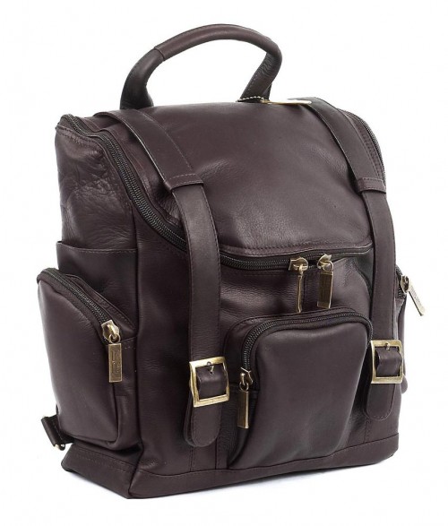 Dark Brown Moroccan Leather Backpack - Handmade Premium Quality - Stylish & Functional