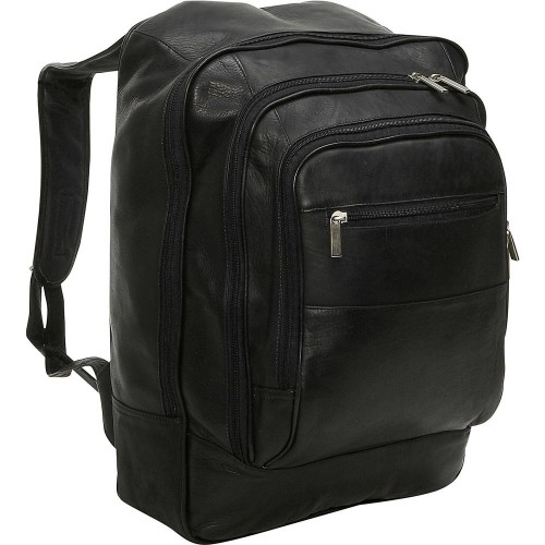 Elegant Black Leather Moroccan Backpack - Premium Design