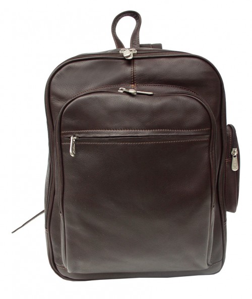 Moroccan Leather Backpack - Handmade Walnut Brown Design