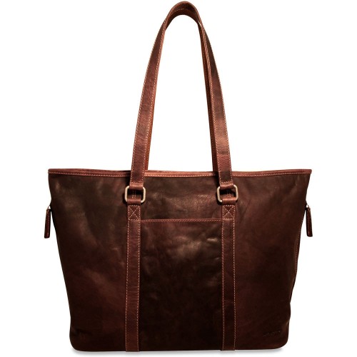 Vintage Dark Brown Moroccan Leather Handbag - Handcrafted Luxury